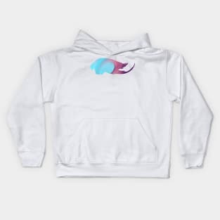 blue pink water wave design Kids Hoodie